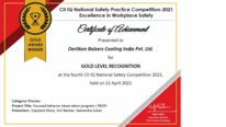Oerlikon Balzers India achieves Gold award in 4th National Safety Practice Competition