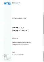 BALINIT<sup>®</sup> DLC, BALINIT<sup>®</sup> TRITON Certificate