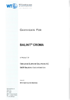 BALINIT<sup>®</sup> CROMA Certificate