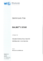 BALINIT C STAR Certificate