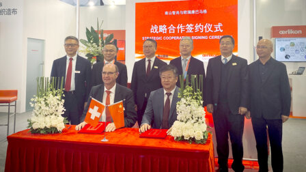 Oerlikon Barmag and Nanshan Fashion signed a contract on the Strategic Cooperation Agreement for PA6 and PA 6.6 solutions