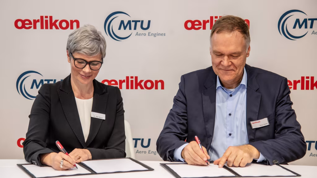 Oerlikon and MTU Aero Engines sign development cooperation agreement