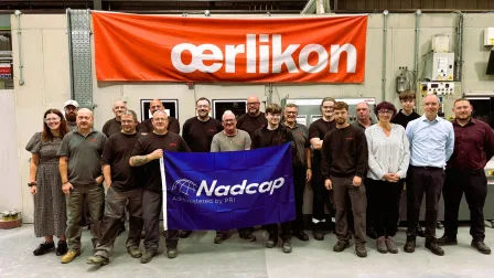 Oerlikon Metco Coatings Ltd. strengthens aerospace offerings with Nadcap accreditation