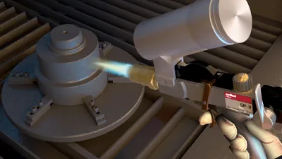 Handgeführtes Pulverflammspritzen