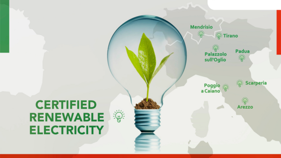 Electricity from renewable sources in our Tuscan plants
