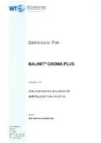 BALINIT<sup>®</sup> CROMA PLUS Certificate