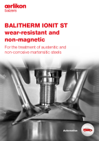 BALITHERM IONIT ST - wear-resistant and non-magnetic