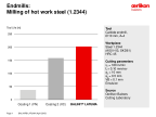 Endmills: Milling of hot work steel 1