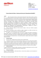Termos Gerais de Oferta e Venda - Oerlikon Balzers Revestimentos Metálicos Ltda., Brazil
