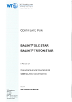 BALINIT<sup>®</sup> DLC STAR, BALINIT<sup>®</sup> TRITON STAR Certificate