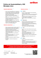 Política de Sustentabilidad y HSE: Mensajes clave