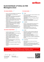 Sustentabilidade & Política de HSE: Mensagens-chave
