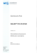 BALINIT<sup>®</sup> DYLYN STAR Certificate
