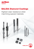 BALDIA<sup>®</sup> Diamond Coatings - Highest wear resistance when machining special materials